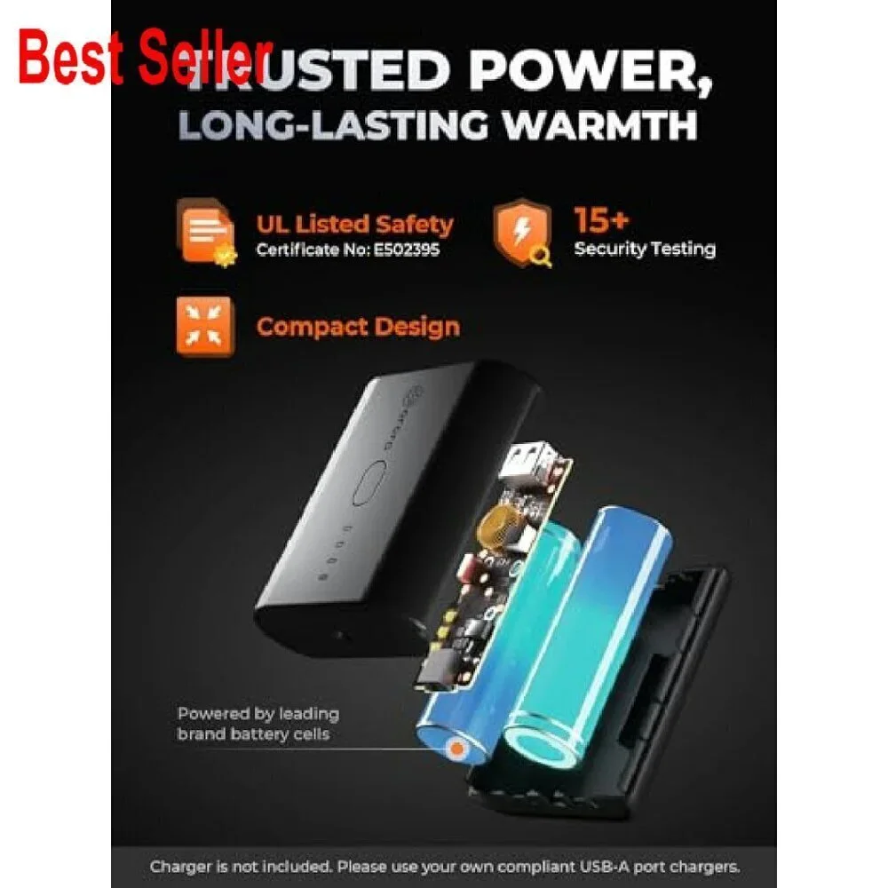Lightweight Heated Puffer Vest USB-C Rechargeable Battery Classic Chic